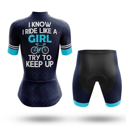 Like A Girl Women's Short Sleeve Cycling Kit