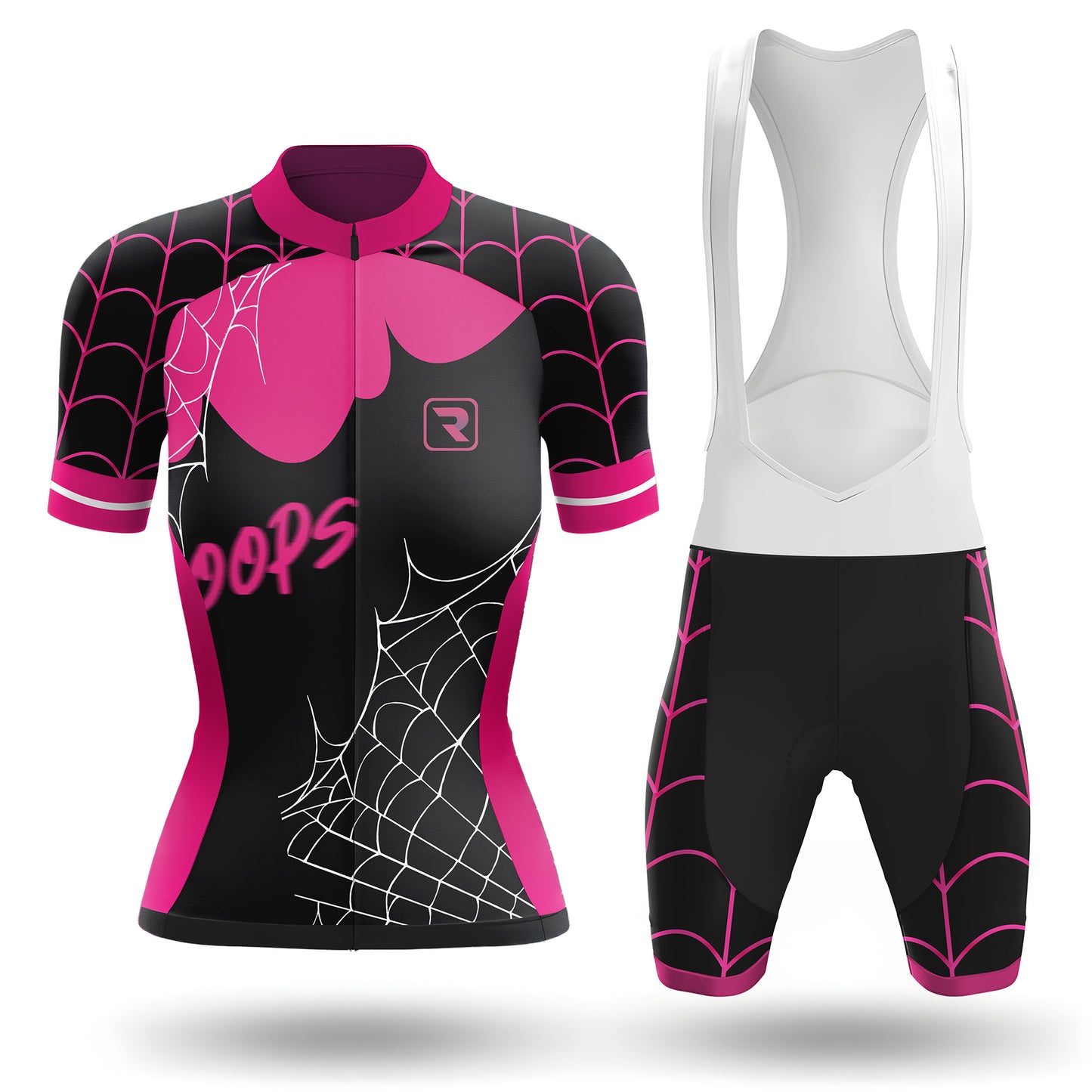 Pink Noir Spider Women's Short Sleeve Cycling Kit