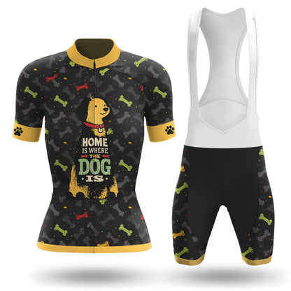 Home Is Where The Dog Is Women's Short Sleeve Cycling Kit