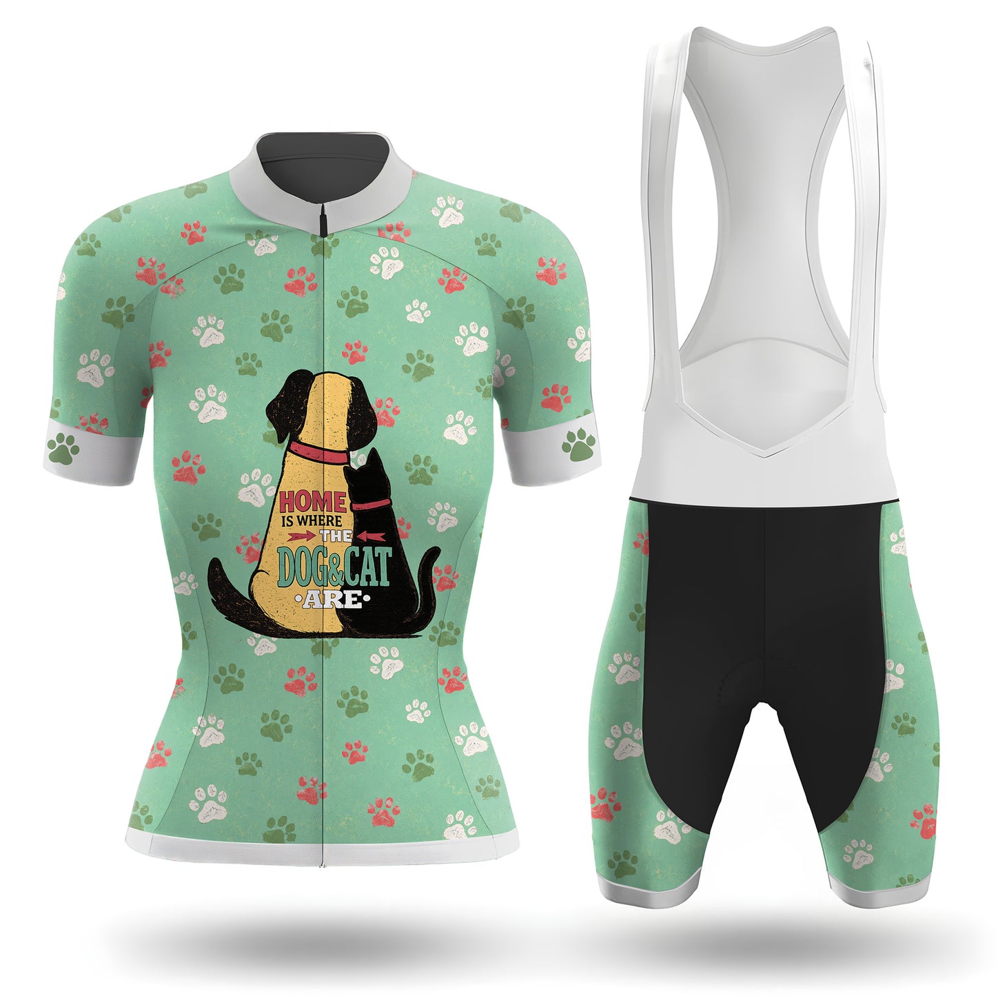 Home Is Where Dog & Cat Are Women's Short Sleeve Cycling Kit