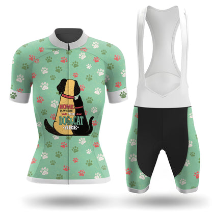 Home Is Where Dog & Cat Are Women's Short Sleeve Cycling Kit