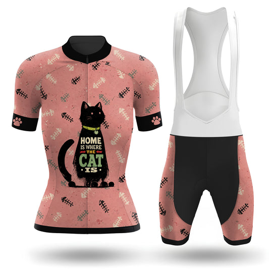 Home Is Where The Cat Is Women's Short Sleeve Cycling Kit