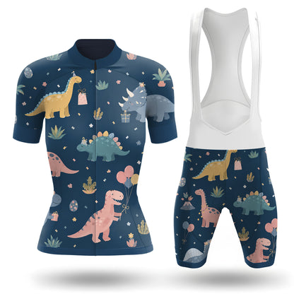 Dinosaur Pattern Women's Short Sleeve Cycling Kit