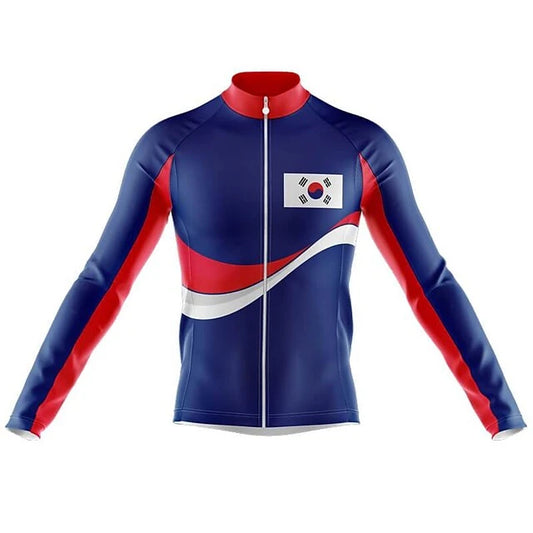 Maillot de cyclisme à manches longues pour hommes de Corée