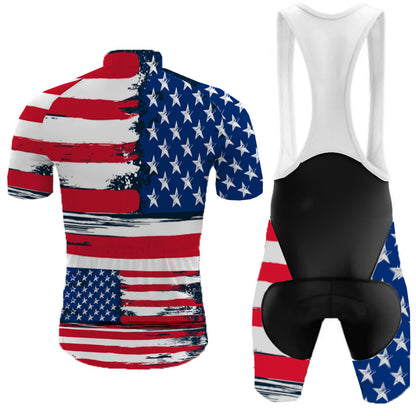 Meowica American Flag Men's Cycling Jersey Kits | Rsscsports