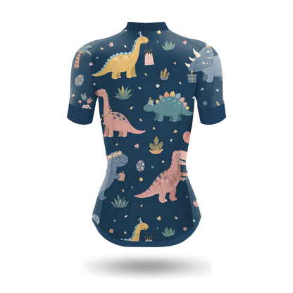 Dinosaur Pattern Women's Short Sleeve Cycling Kit