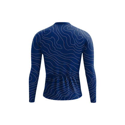 Navy Men's Long Sleeve Cycling Kit