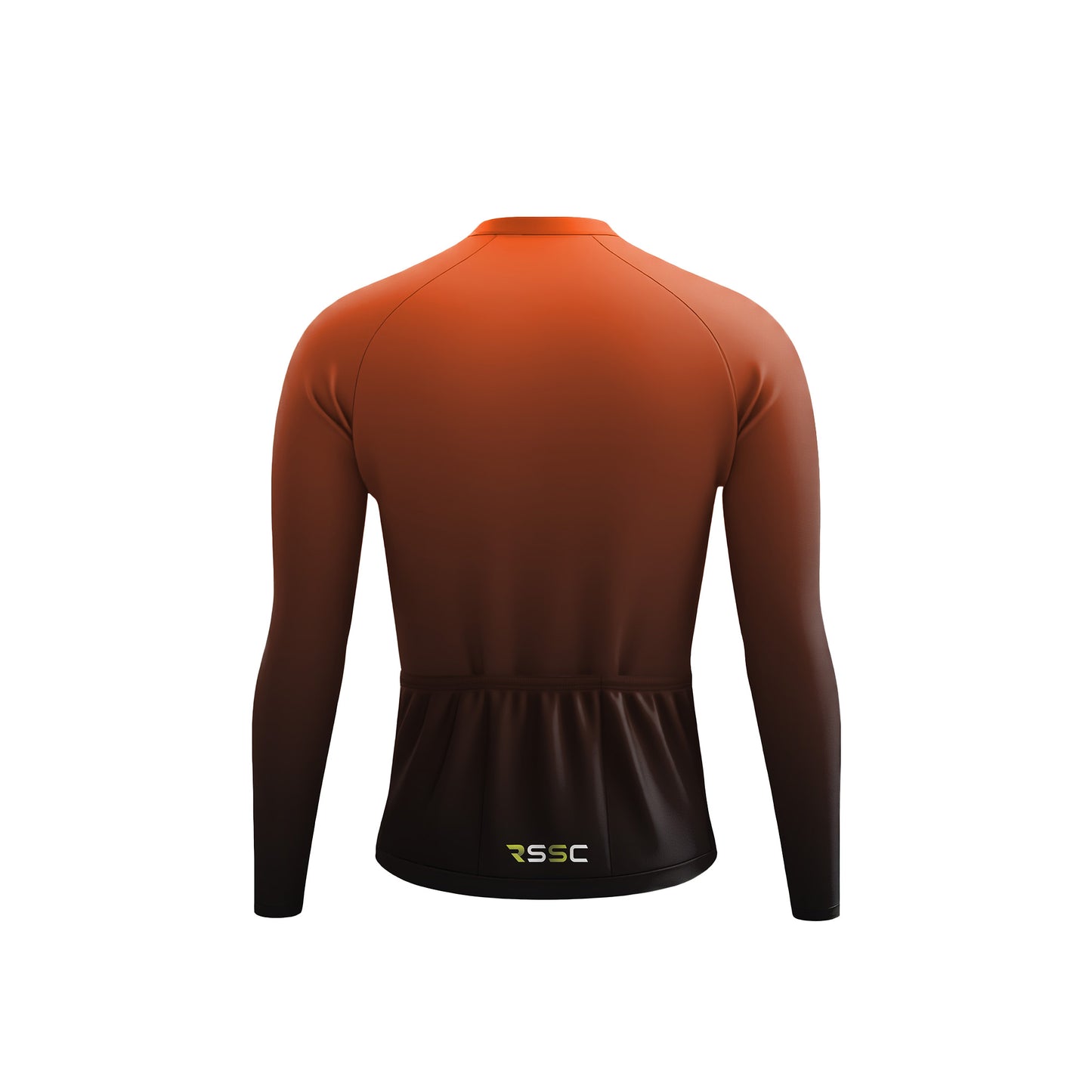 Orange Gradient Men's Long Sleeve Cycling Kit