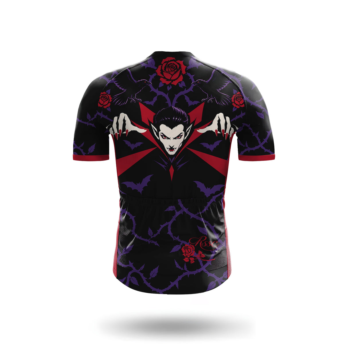 Kurzarm-Radtrikot für Herren „Belgian Surrealismus“