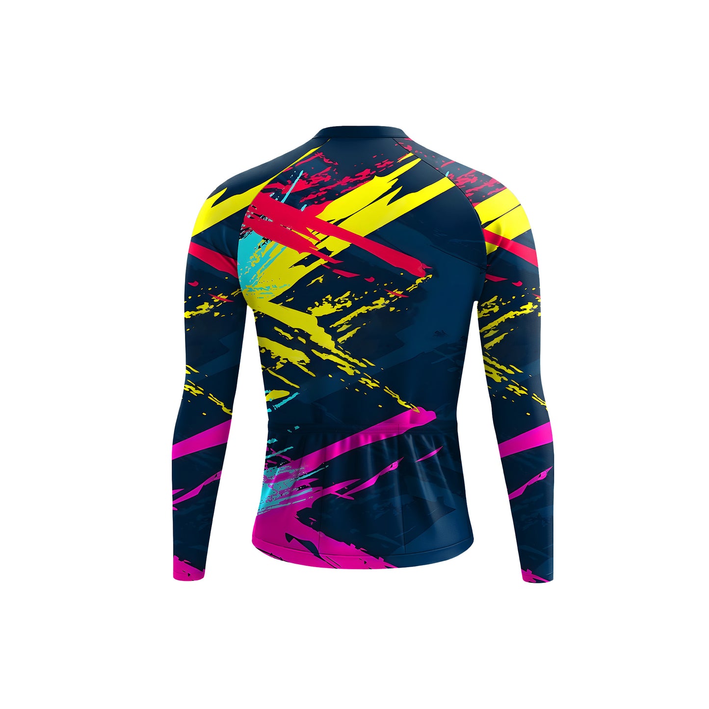 Colorful Abstract Movement Men's Long Sleeve Cycling Kit