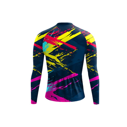 Colorful Abstract Movement Men's Long Sleeve Cycling Kit