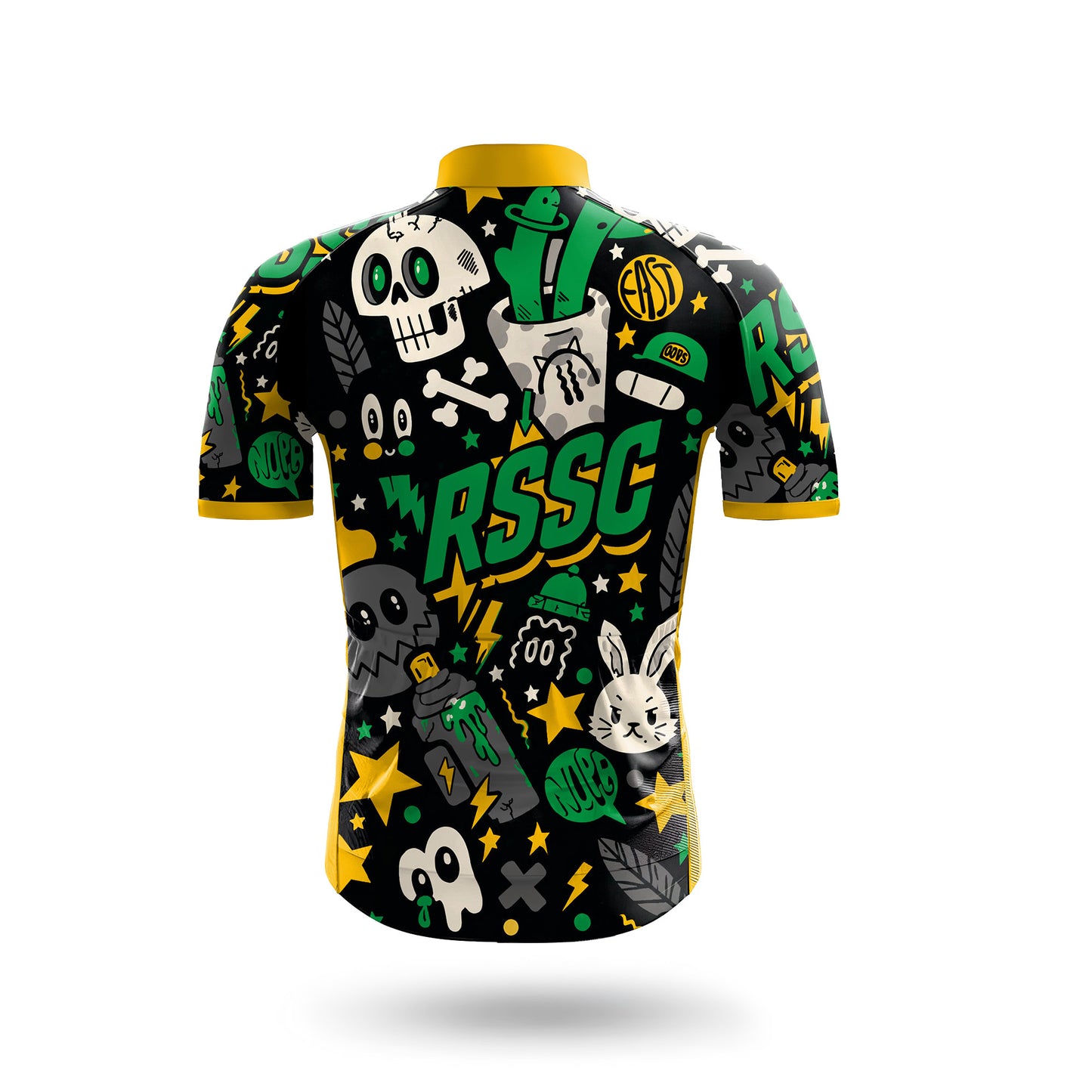 Graffiti Skull Bunny Men's Short Sleeve Cycling Kit