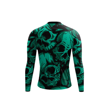 Green Skulls Men's Long Sleeve Cycling Kit