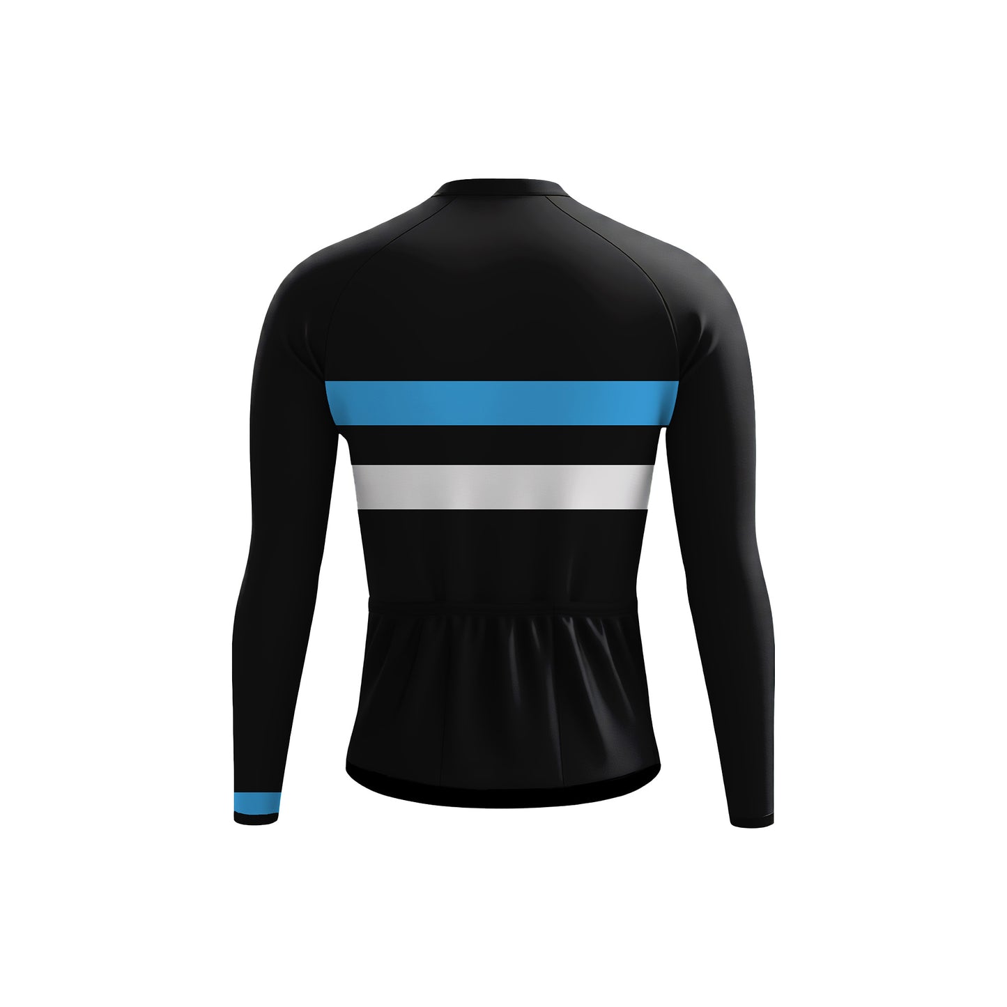 Blue White Lines Men's Long Sleeve Cycling Kit