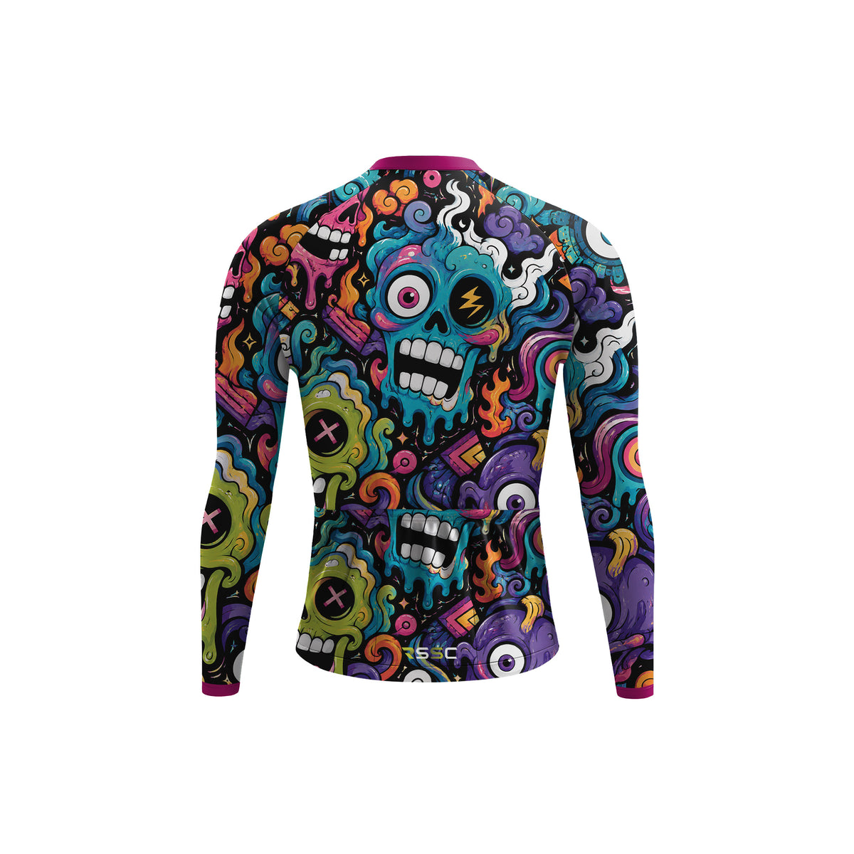 Kit de ciclismo de manga larga multicolor para hombre Criaturas alienígenas