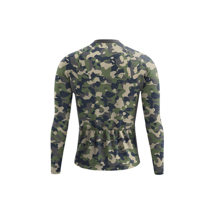 Green Camo Men's Long Sleeve Cycling Kit