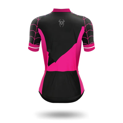 Pink Noir Spider Women's Short Sleeve Cycling Kit