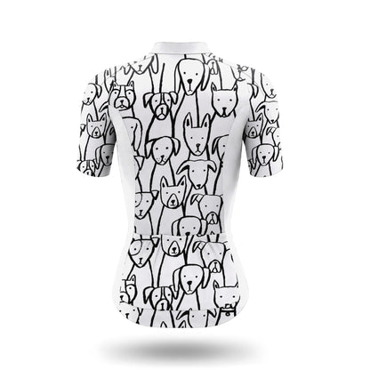 Conjunto de ciclismo de manga corta para mujer Amante de los perros
