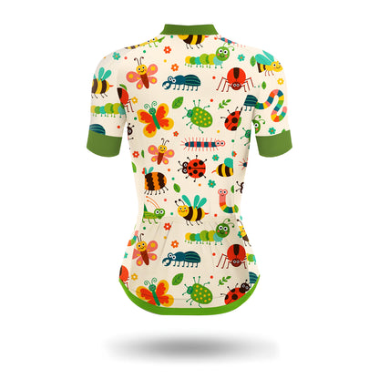 Cute Insect Women's Short Sleeve Cycling Kit