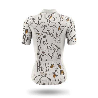 Radsport-Set mit kurzen Ärmeln für Damen „Dog Lovers“