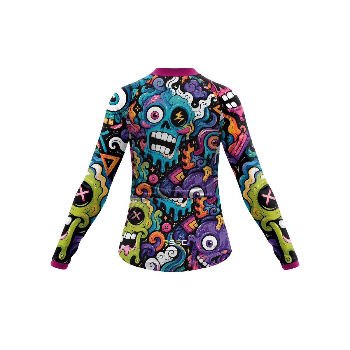 Alien Creatures Multicolor Women's Long Sleeve Cycling Kit