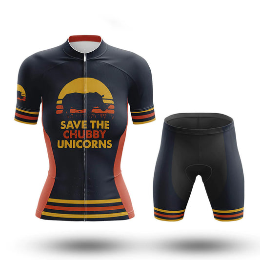 Save The Chubby Unicorns Women's Short Sleeve Cycling Kit | Rsscsports