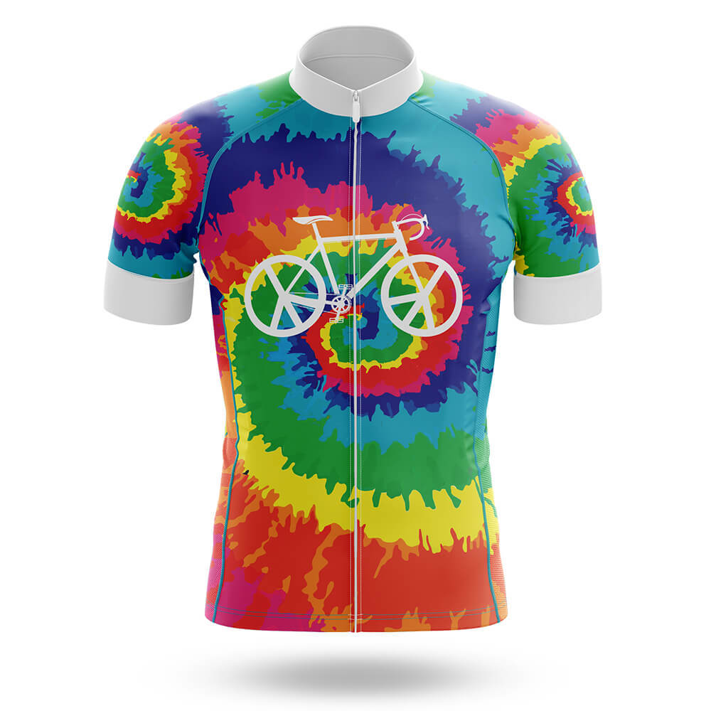 Hippie Tie Dye Men's Cycling Kit Short Sleeve Jersey S