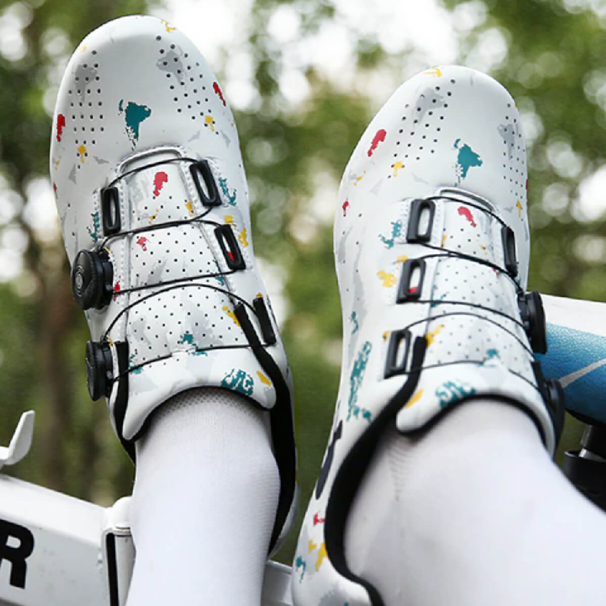 White Scout Cycling Shoes