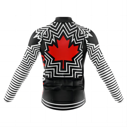 Invert Team Canada Maple Leaf  Men's Long Sleeve Cycling Jersey