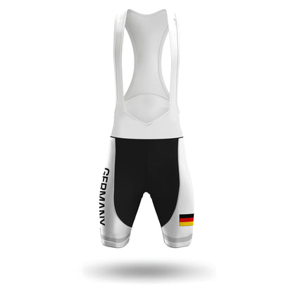 Germany White Men's Short Sleeve Cycling Kit