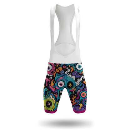 Kurzarm-Radtrikot für Herren „Alien Creatures“, mehrfarbig