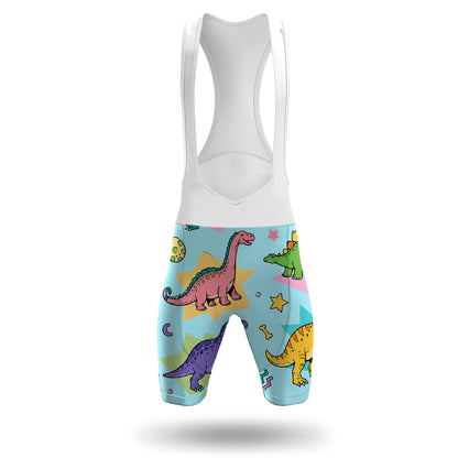 Conjunto de ciclismo de manga corta para hombre con dinosaurio
