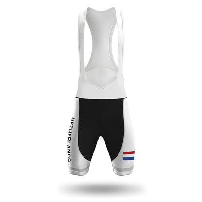 Netherlands White Men's Short Sleeve Cycling Kit