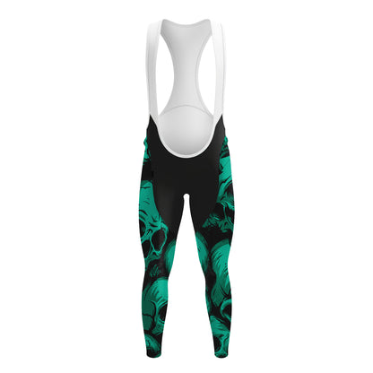 Green Skulls Men's Long Sleeve Cycling Kit