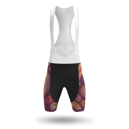 Purple Paisley Floral Women's Short Sleeve Cycling Kit