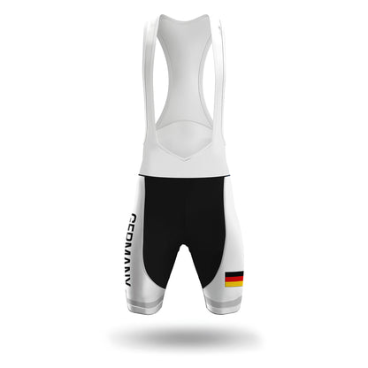 Germany White Men's Short Sleeve Cycling Kit
