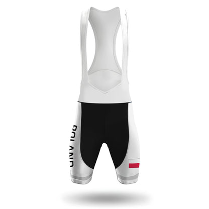 Poland White Men's Short Sleeve Cycling Kit