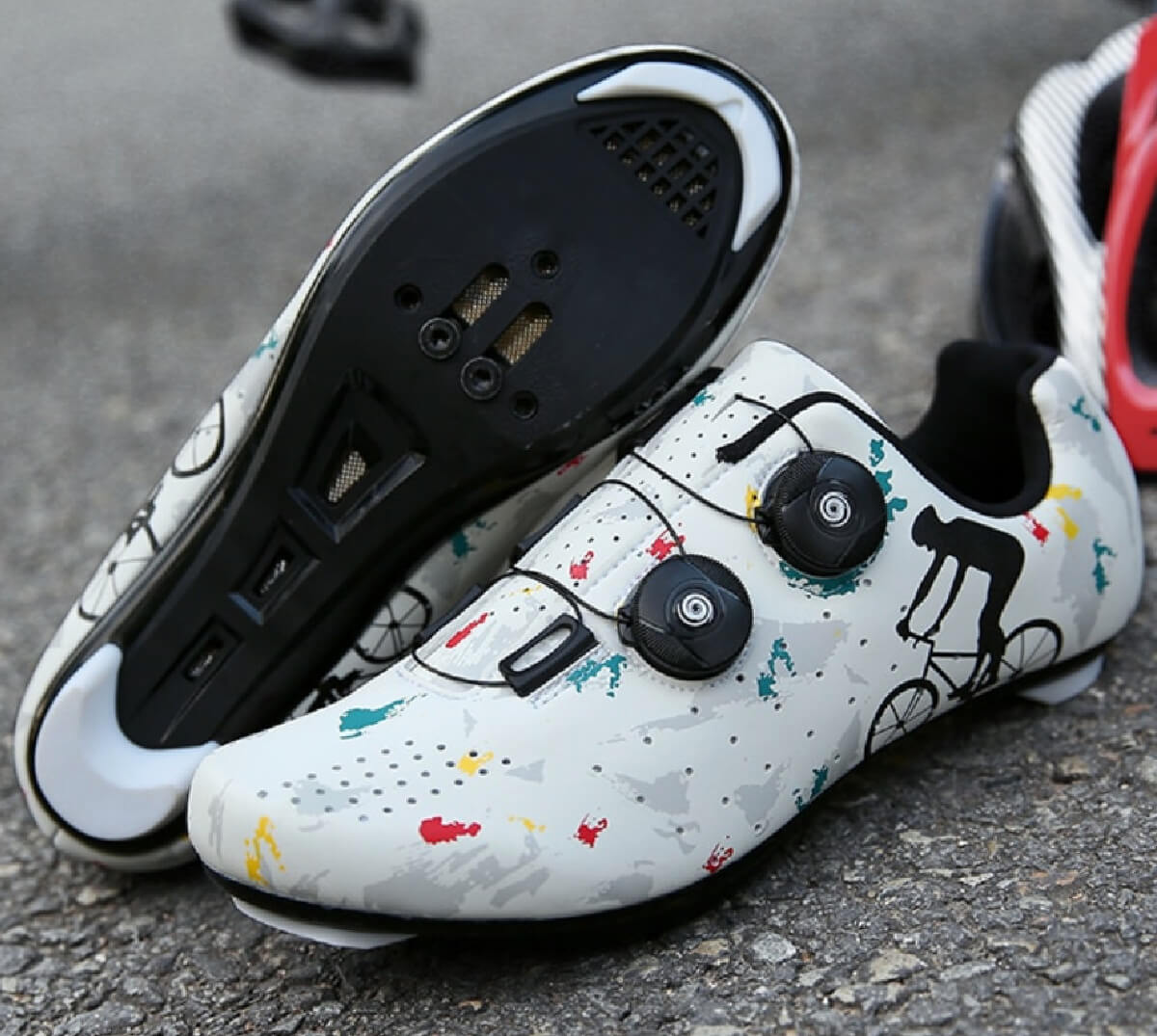 White Scout Cycling Shoes