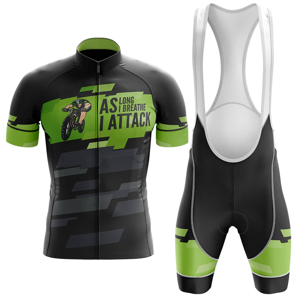 AS LONG I BREATHE I ATTACK Men's Short Sleeve Cycling Kit | Rsscsports