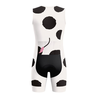 Cow Cycling Men's Sleeveless Triathlon Suit