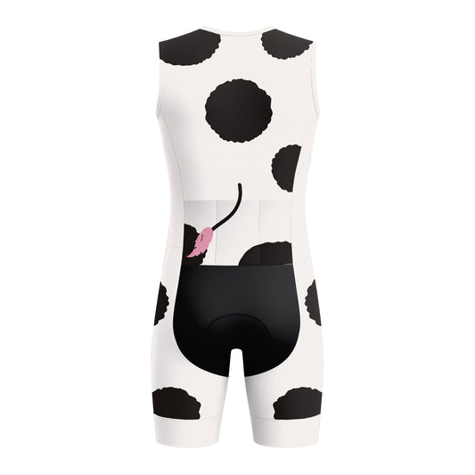 Cow Cycling Men's Sleeveless Triathlon Suit