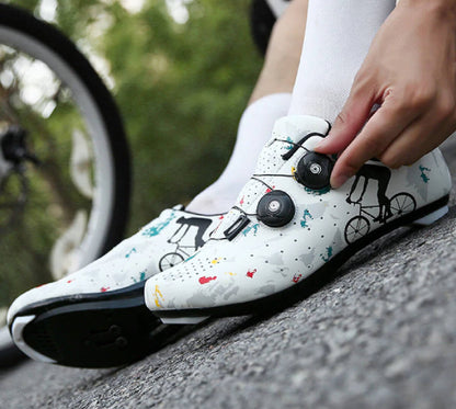 White Scout Cycling Shoes