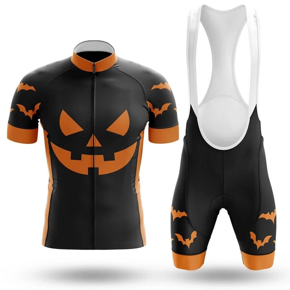 Halloween PUMPKIN FACE Men's Short Sleeve Cycling Kit | Rsscsports