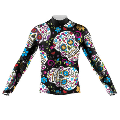 Sugar Skull Men's Long Sleeve Cycling Kit