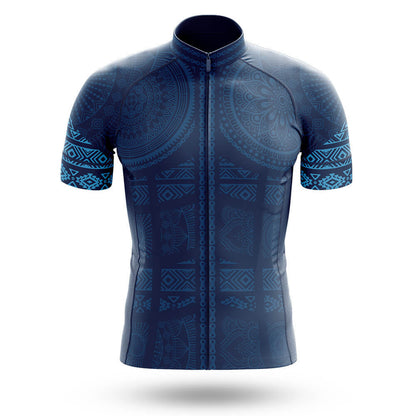 Blue Bike Pattern Men's Cycling Kit | Rsscsports