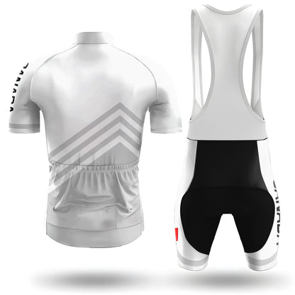 Canada White Men's Short Sleeve Cycling Kit
