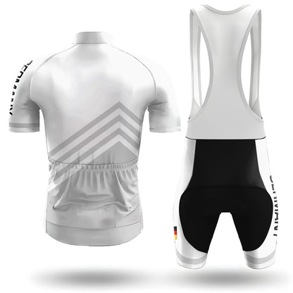 Germany White Men's Short Sleeve Cycling Kit