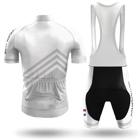 Netherlands White Men's Short Sleeve Cycling Kit