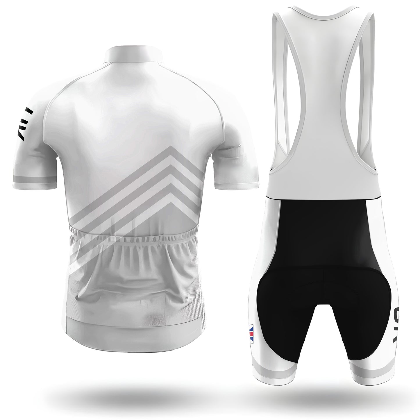 UK White Men's Short Sleeve Cycling Kit