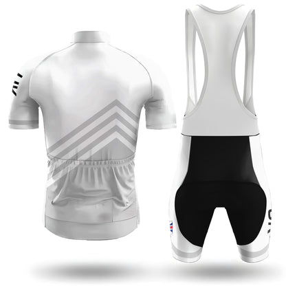 UK White Men's Short Sleeve Cycling Kit